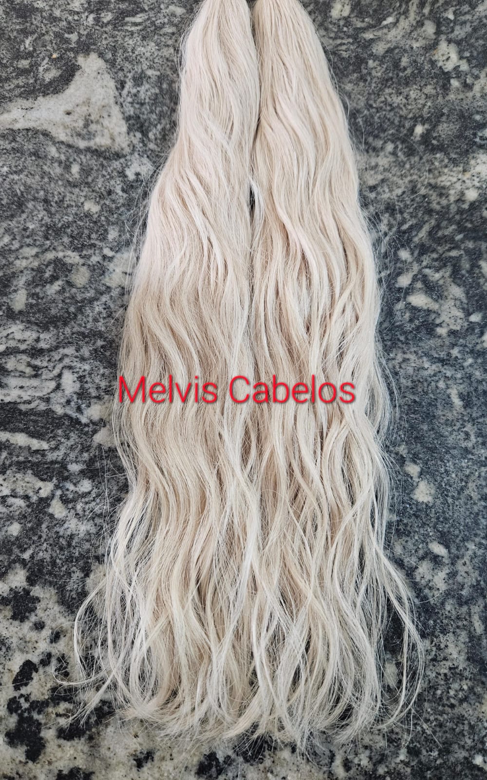 Cabelo Humano Loiro Claríssimo Ondulado 60cm 150gr Fita Adesiva