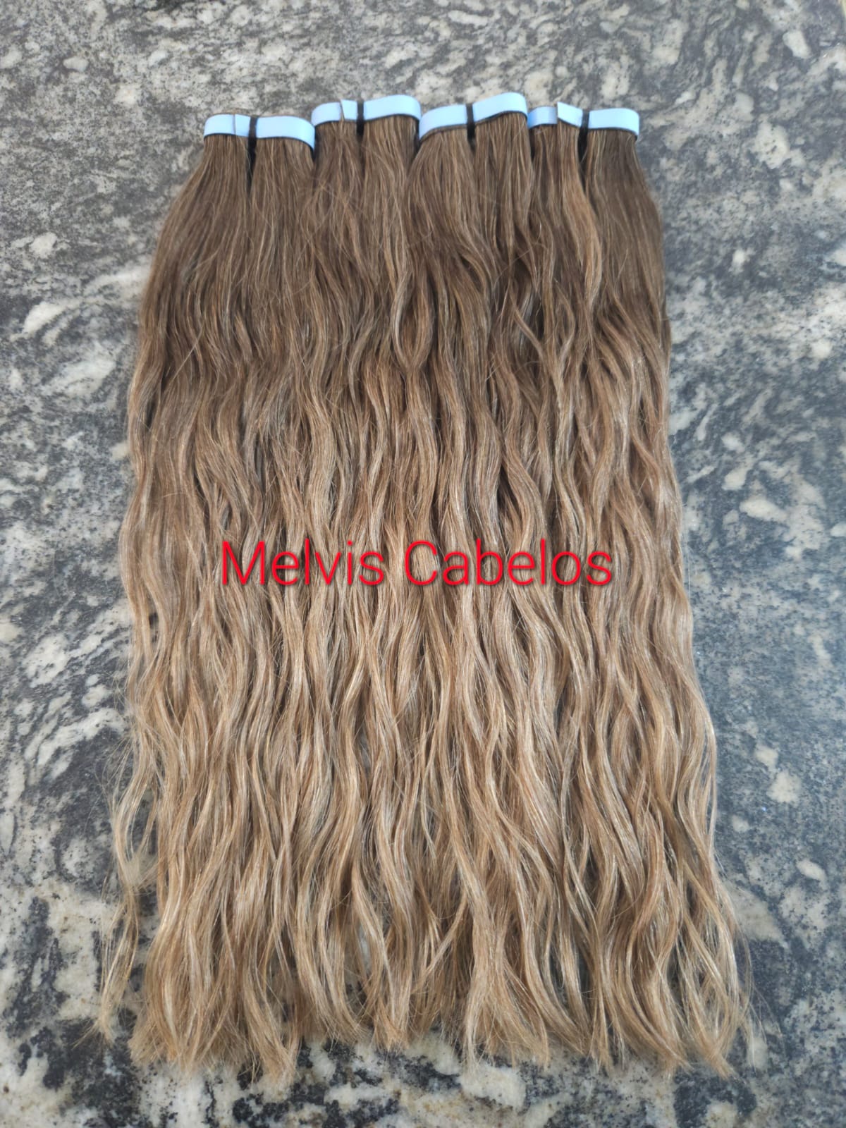 Cabelo Humano Ondulado Castanho Claro Morena Castanho Claro 60cm Na