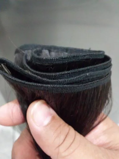 Cabelo Humano Castanho Liso 55cm - Na Tela - 100 Gr