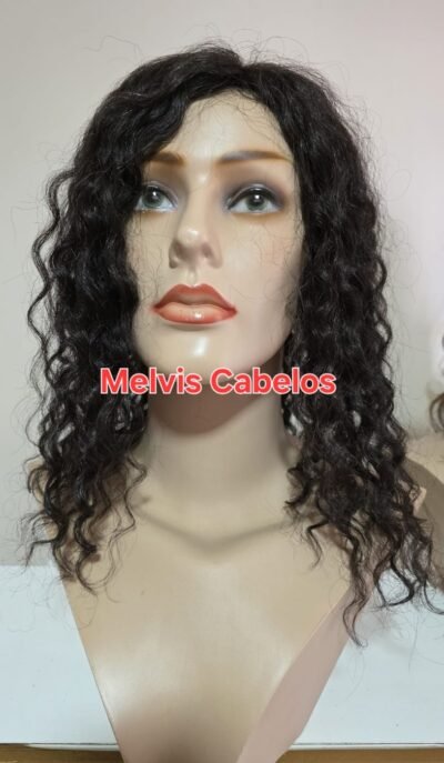 Topo 9 x 11 - Cabelo Humano Cacheado Permanentado 40cm