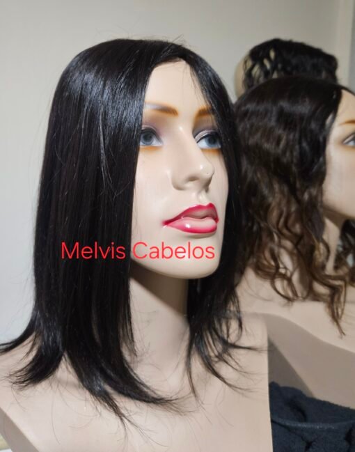 Topo 10 x 14 - Cabelo Humano Castanho Brasileiro Castanho -  40cm Atacado