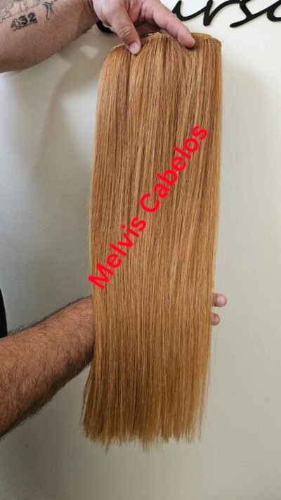 Cabelo Humano Liso Descolorido para Mel – 60cm – 200gr na Tela