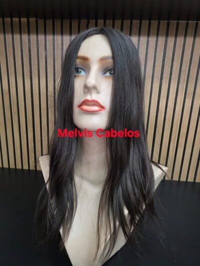 Topo 11 x 17 - Cabelo Humano Castanho Claro Lev Ondulado - 45cm