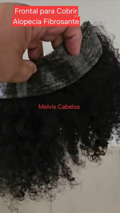 Prótese Frontal 16cm x 9cm  - cabelo cacho 2 - 40cm