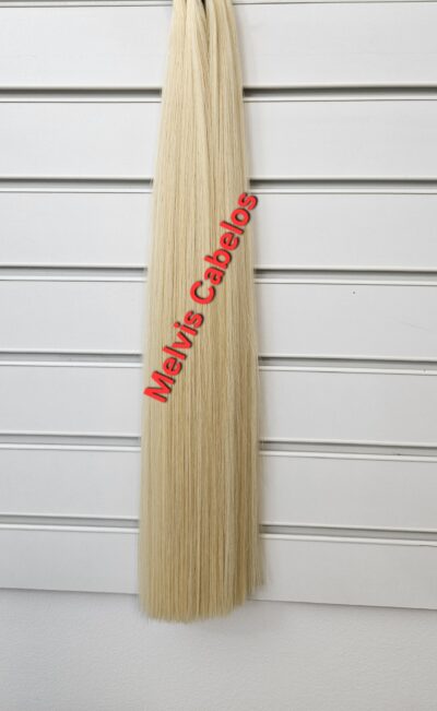 Cabelo Humano Loiro Claríssimo -  55cm - Na Tela - 100gr